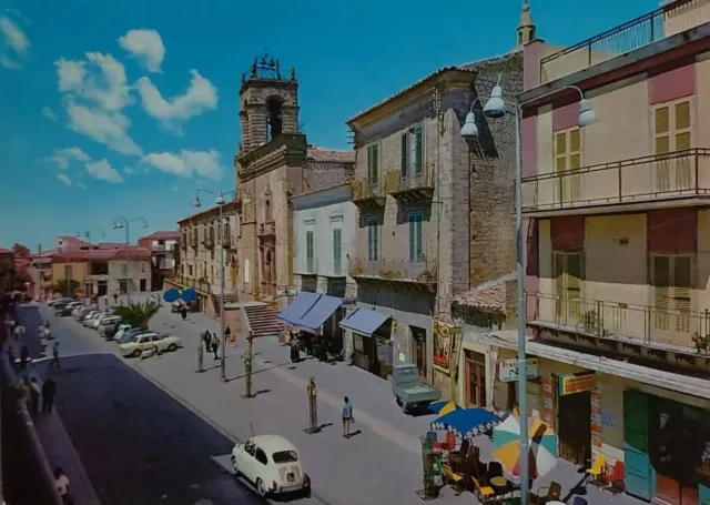MAZZARINO ( CALTANISSETTA ) Piazza Vittorio Veneto,  vg 1972 f.g.