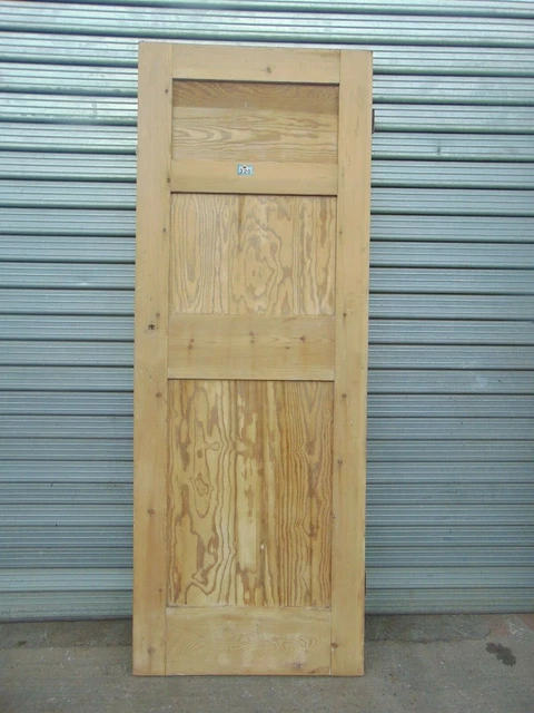 Reclaimed 1930's 3 Panel Pine wooden Door 28 3/4" x 77 1/4" Internal  320