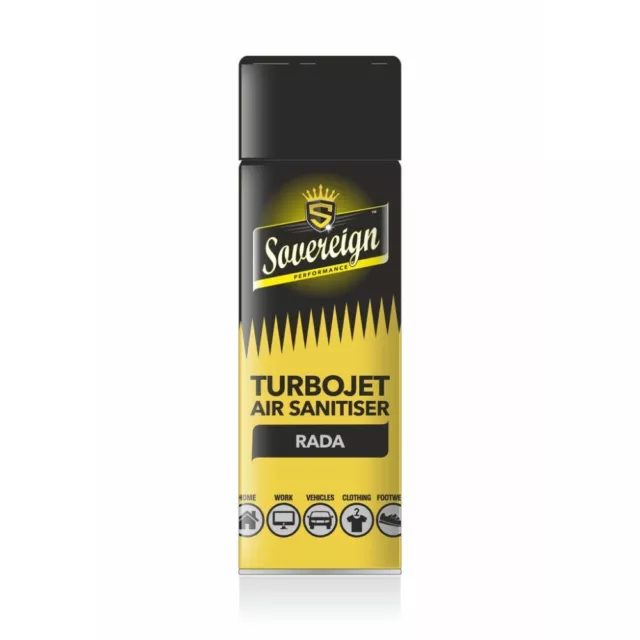 Sovereign Air Freshener Turbojet Blast Sanitiser Spray Car RADA NEW 500ml