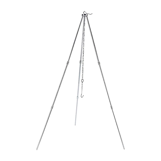 BBQ Tripod Frame with  and Hook Storage Bag Adjustable Height Camping M6Q4