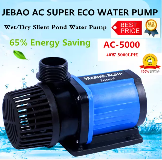 JEBAO AC SUPER ECO 5000L/H Wet/Dry Slient Pond Water Pump 65% Energy Saving AU