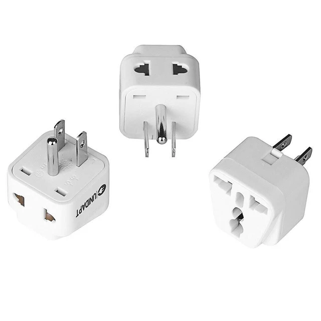 Travel Plug Adapters,3Pcs Power Plug Adapter, 2 in 1 Universal Input Wall Socket
