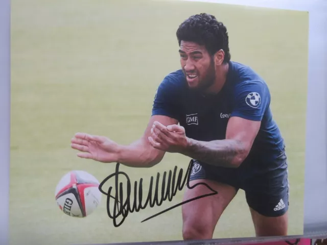 Autographe Sebastien Vahaamahina sur grande photo Rugby 4