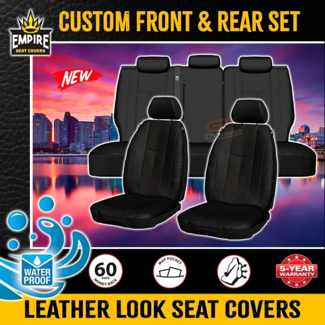 FRONT & REAR Leather LOOK Seat Covers For Toyota Rav4 49R 44R 42R 2/2013-2019