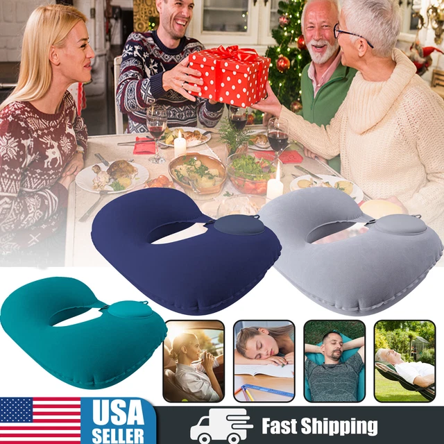 Inflatable Travel Pillow Set for Airplane - Thanksgiving Xmas Gift Portable