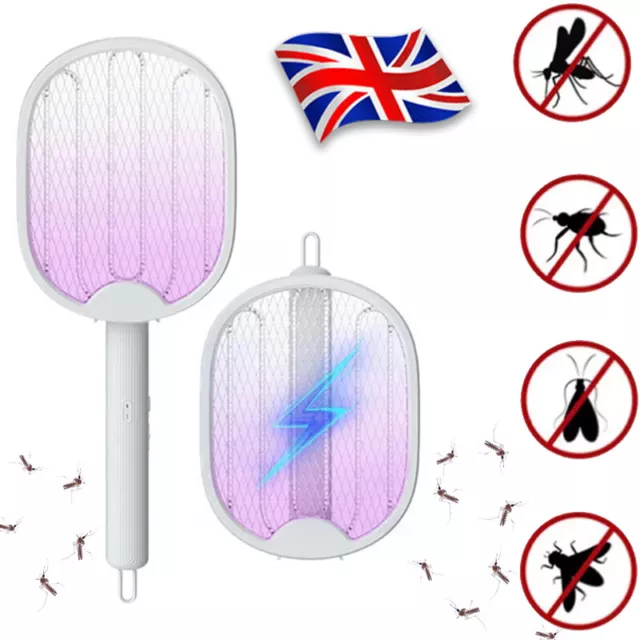 USB Electric Fly Zapper Bug Racket Mosquito Bat Wasp Insect Pest Swatter Killer