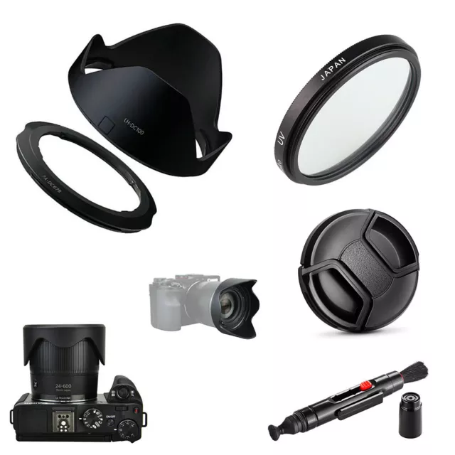 UV Filter & Lens Hood Cap Adapter ring for Canon Powershot SX70 SX60 SX50 G3X