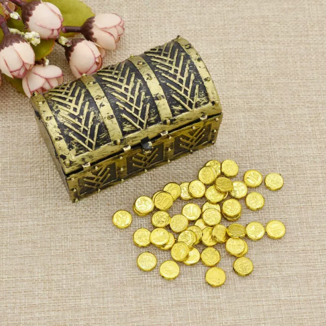 [EL] 1:6 Scale Action Figure Treasure Box Gold Coins Decorative Scene Prop
