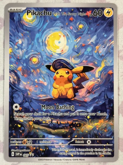 Pokémon Van Gogh Pikachu Starry Night Custom Card