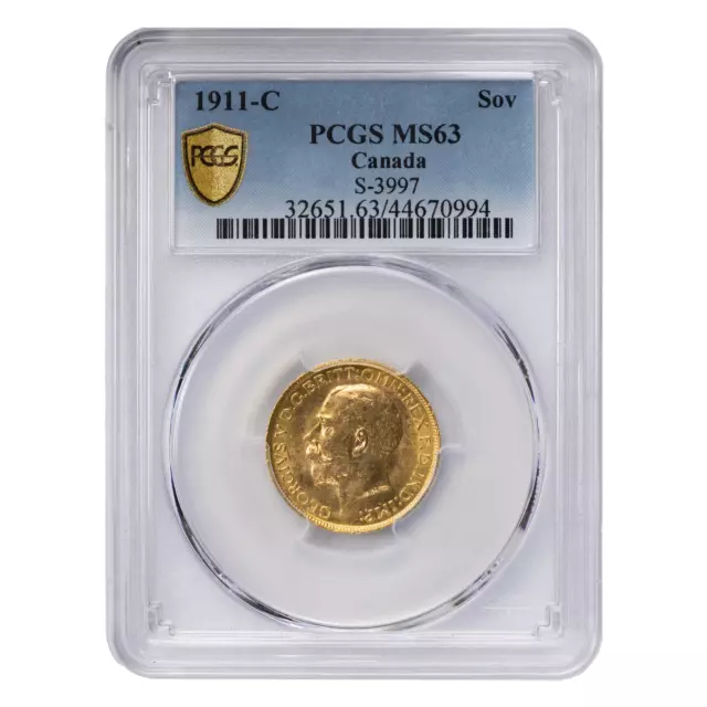 Canada 1911-C Sovereign Gold Coin S-3997 - PCGS MS-63