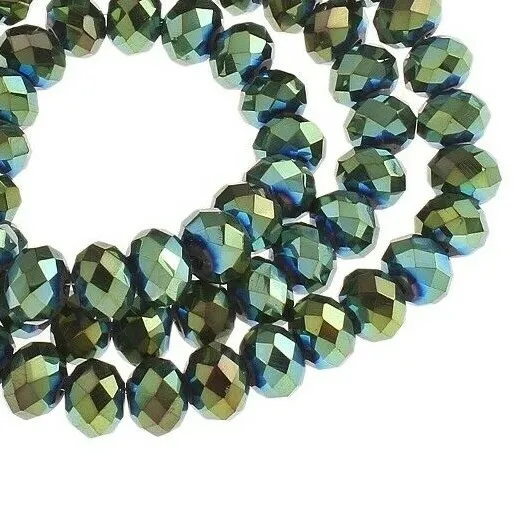 Tschechische Kristall Perlen Rondell 6 x 4 mm 25stk Glasperlen Schmuck Wählen