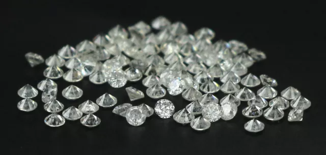 Natural Loose Diamonds Round 50 Pcs Lot I1-I3 Clarity G-H White Color 100% Real 3