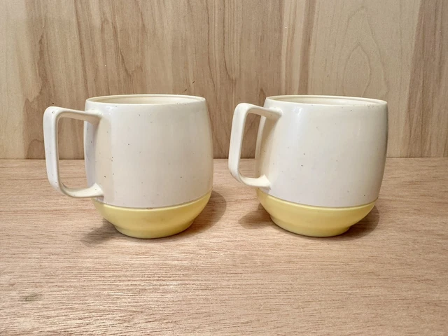 Vintage Vacron Bopp-Decker Cup Insulated Vacuum Plastic Yellow Cream Set Of 2 Vintage Vacron Bopp-Decker Cup Insulated Vacuum Plastic Yellow Cream Set Of 2