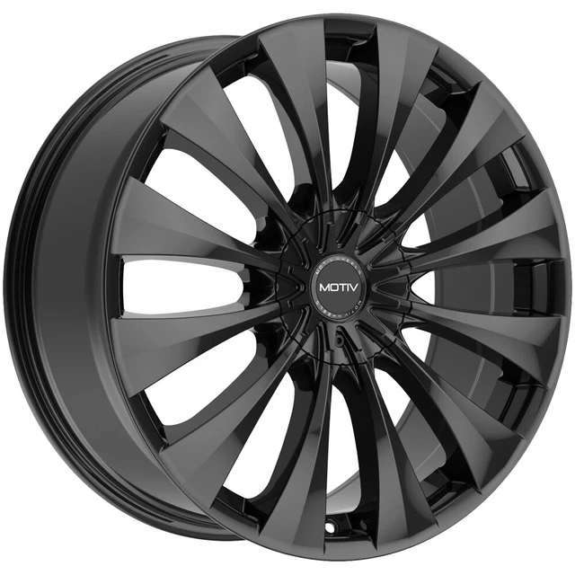 Motiv 436B 20x8.5 5x115/5x120 +40mm Gloss Black Wheel Rim 20" Inch
