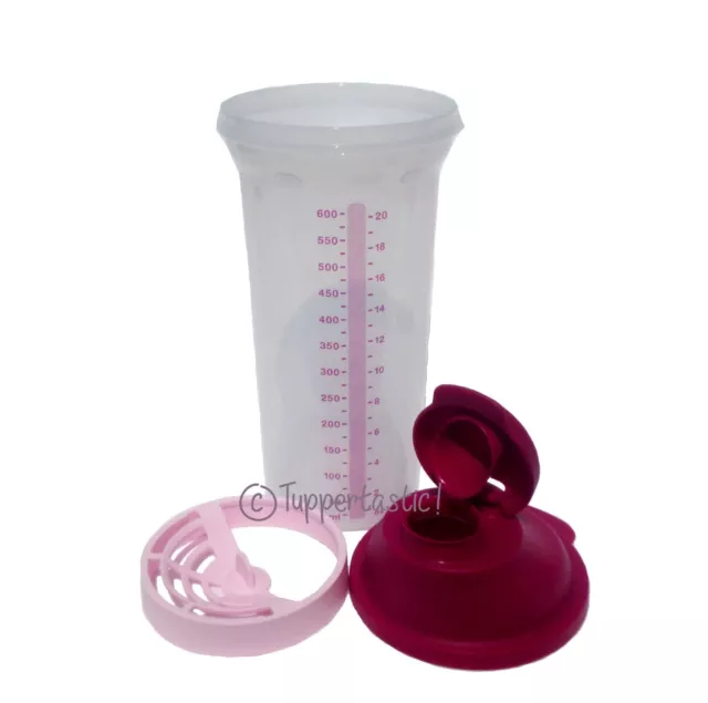 Tupperware EZ Shaker Quick Shake 650ml B2B Strainer Insert Measure ml or oz NEW