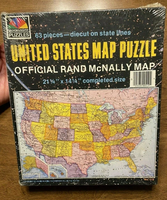 VINTAGE SELCHOW amp Righter United - Vintage Selchow Righter United States Map Puzzle.webp