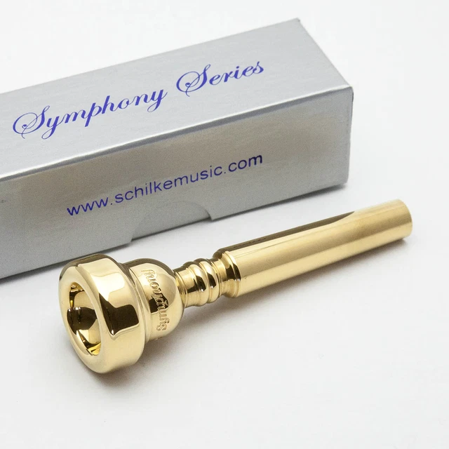 ORIGINAL SCHILKE M2D Symphonie Serie 24K Gold Trompete Mundstück NEU