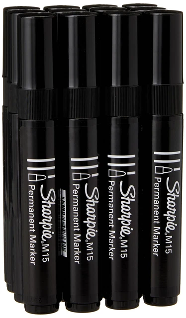 Sharpie M15 Permanent Markers   Bullet Tip   Black   12 Count Black Box of 12