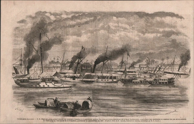 Exposition Universelle Paris Indochine Cochinchine Vietnam GRAVURE PRINT 1867