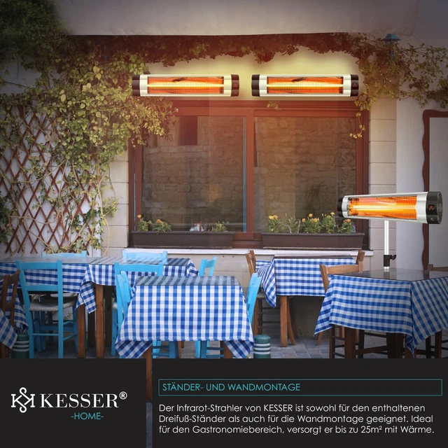 KESSER® Infrarotstrahler Heizstrahler Terrassenstrahler Wärmestrahler 2500W FB 8
