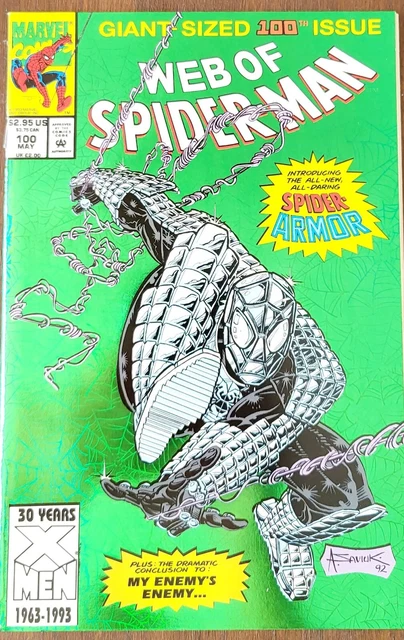 Web of Spider-Man #100 Marvel 1993 1st Spider-Armor Giant-Sized Anniversary VFNM