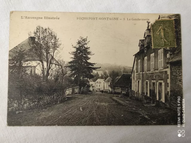 Cpa carte postale Puy de Dome 63 ROCHEFORT MONTAGNE La Gendarmerie