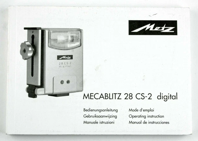 197382 Metz Mecablitz 8 CS-2 Digital Electronic Flash Original User Instructions