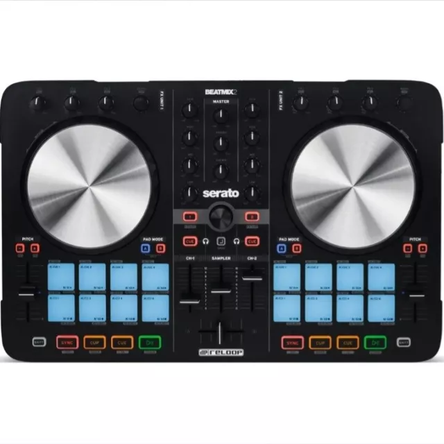 Reloop BeatMix 2 MKII 2-Channel Serato USB MIDI DJ Performance Pad Controller