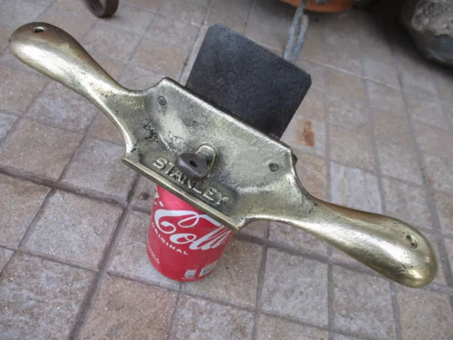VINTAGE IN BRASS STANLEY  No. 80 SWEETHEART SCRAPER DRAW PLANE HAND SPOKE SHAVE