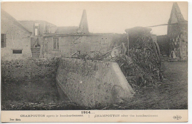 CHAMPGUYON - Marne - CPA 51 - Bataille de la Marne - ruines du village