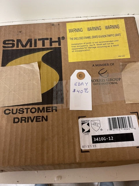 Jay R. Smith Mfg Co 3410G-12 1/2 Grate White Enamel Drain Grate New