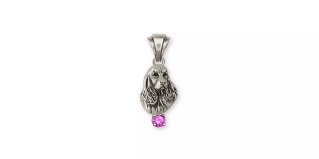 Springer Spaniel Pendant Jewelry Sterling Silver Handmade Dog Pendant SS4-SP