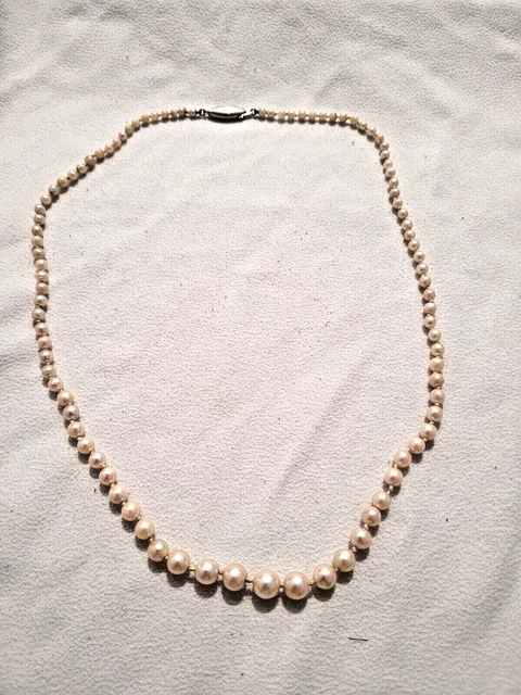 Collier Choker Perles Akoya Et Corail - Or 18 Carats, Occasion Très Bon état