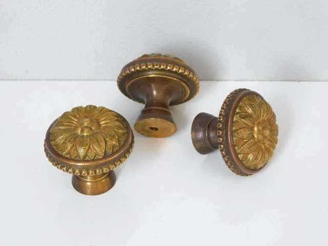 Ø34,Lot ancien Bouton de Meuble en Bronze,Poignée,Porte,Tiroir,Commode Louis XVI