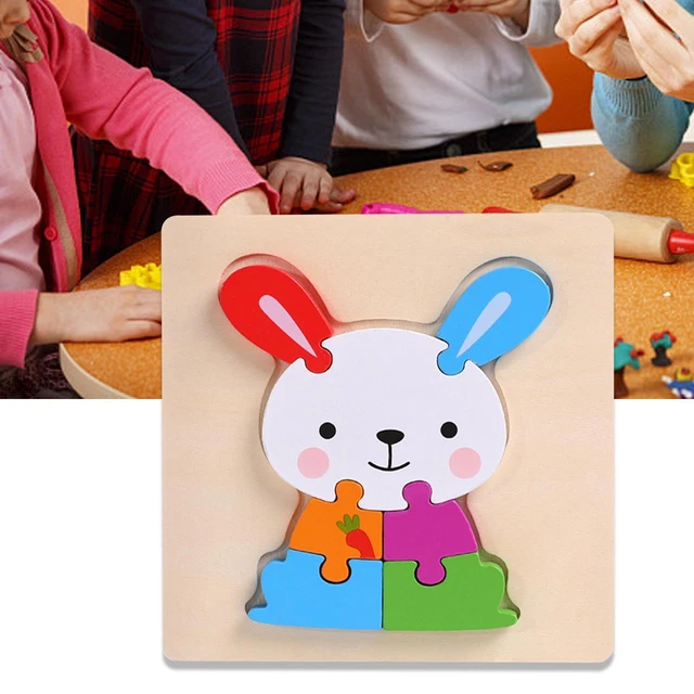 for Toddlers, Wooden Blocks Puzzle Colorful Educational Preschool Toys Gift for