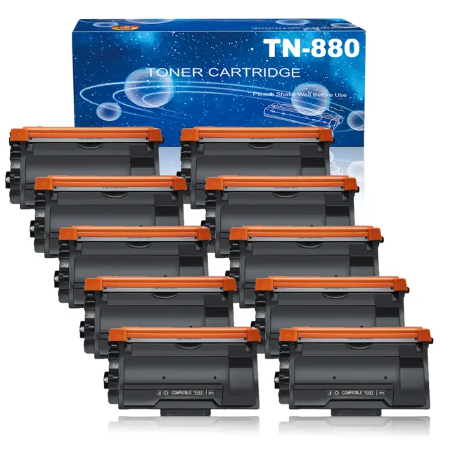 TN880 High Yield BK Toner Cartridge For Brother TN850 HL-L6200DW MFCL6300DW lot