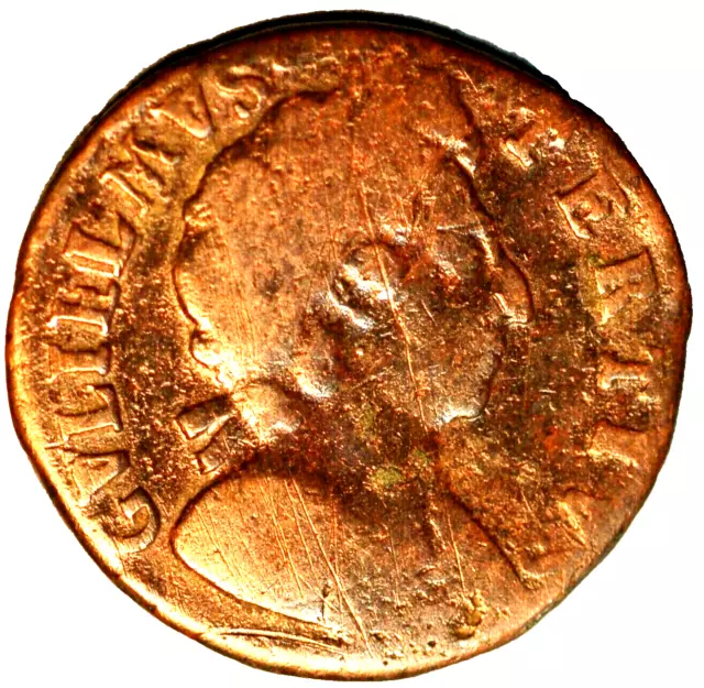 Great Britain William III Farthing 1697 copper KM#483.1