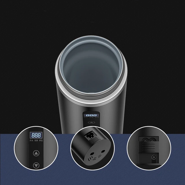 12V/24V/220V Smart Temperature Control Travel Coffee Mug Electric heated Car Cup 9