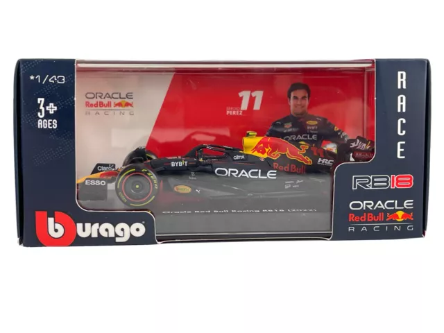 Bburago 2023 F1 Racing Oracle Red Bull Racing RB18 (2022) Sergio Perez #11 1:43