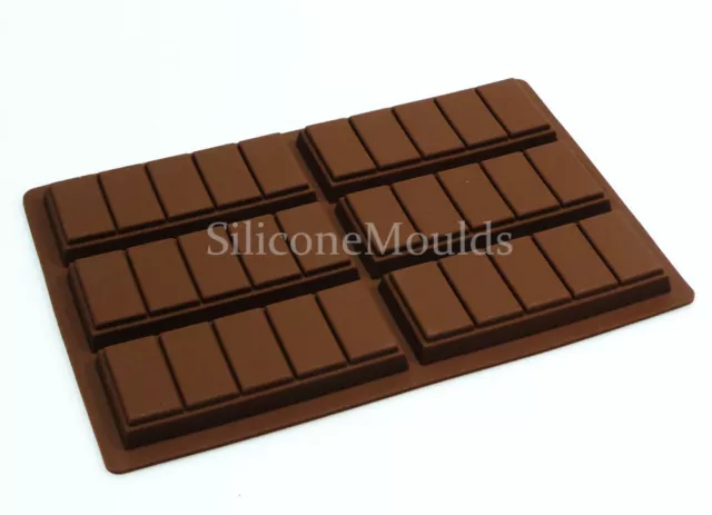 6 cell 5 Chunk Chocolate Bar Candy Silicone Mould Snap Wax Melt (56g)