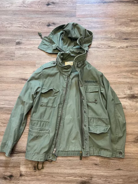 True Religion Military Jacket Green Size Small Vintage