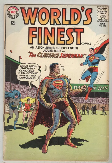 World’s Finest #140 March 1964 VG Clayface Superman