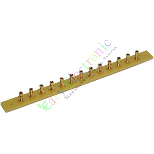 1x copper gold Fiberglass Turret Terminal Strip 13pin Lug Tag Board tube amp PCB