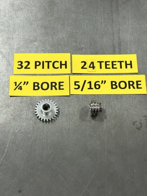 Worm Gear Set 2 Lead 12:1 Ratio 1/4" And 5/16" Bores 32 Pitch Left Handed Helix