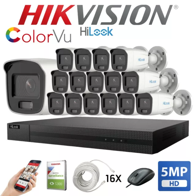 Hikvision Colorvu Cctv 5Mp Ip Farbe Zuhause Sicherheitssystem Kit Ip67 Aussenkamera 2