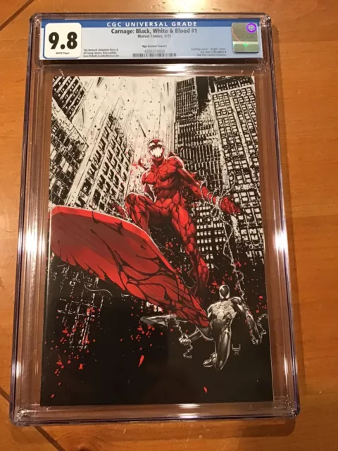 Carnage Black White And Blood #1 CGC 9.8 CVR B Ngu Ltd 500. Colección Big Time