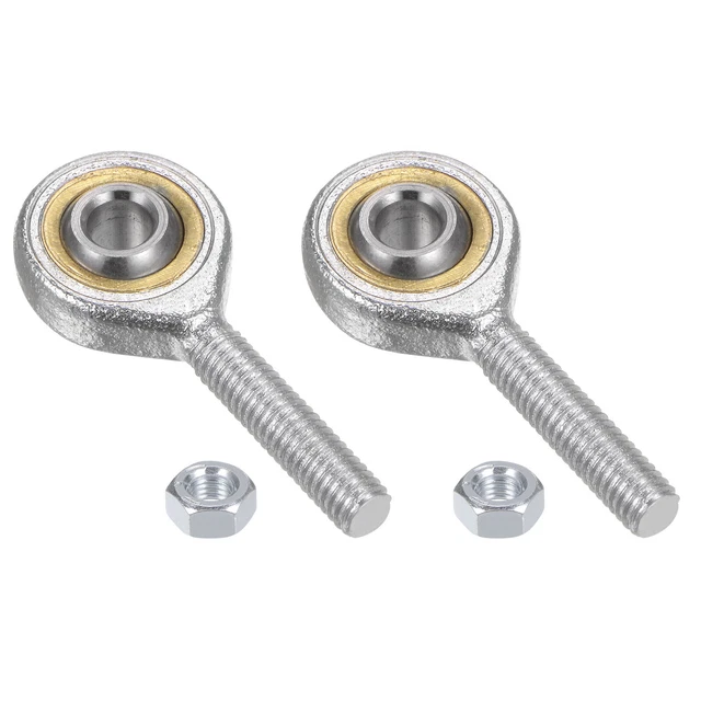 2pcs SA6T/K 6mm Rod End Bearing M6x1.0 Male Right Hand Thread, with Jam Nut