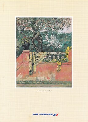 peinture de MORETTI MENU CONCORDE New York Paris 1983 