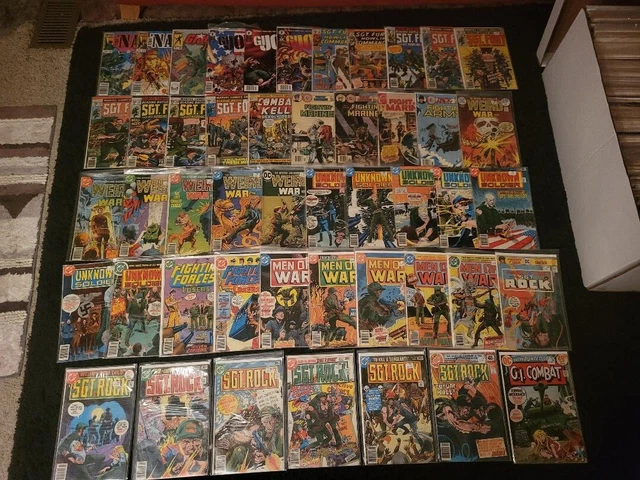 Men of War Combat Military DC Marvel (49) Comic Book Lot Sgt Fury Rock Nam WWII