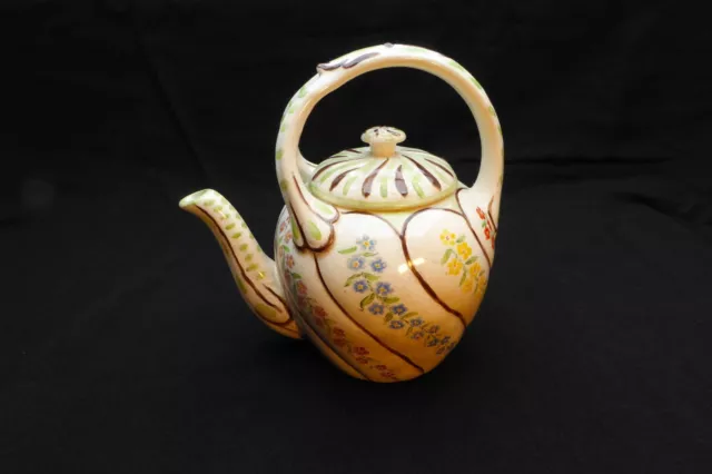 Wunderbar erhaltene Teekanne aus Keramik / Franz Anton Mehlem um ca. 1900, Bonn